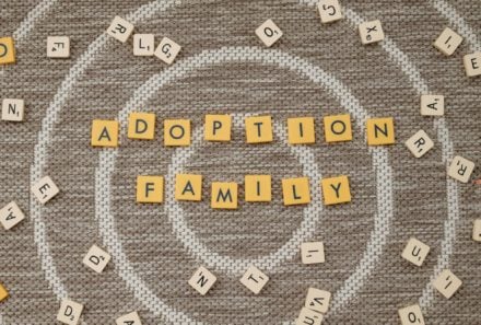 adoption family scrabble letters